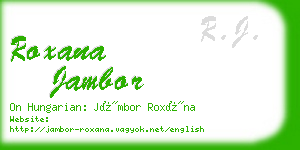 roxana jambor business card